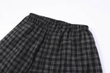 DAXUEN black and white checkered wide-leg pants