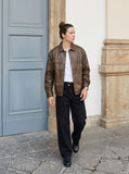 DAXUEN Wide-leg black denim jeans — model photo
