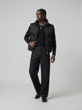 DAXUEN Wide-leg black denim jeans — model photo