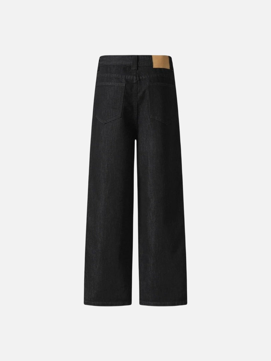 DAXUEN Wide-leg black denim jeans