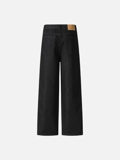 DAXUEN Wide-leg black denim jeans