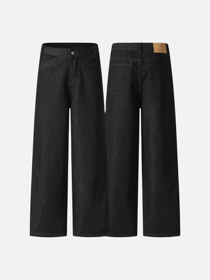 DAXUEN Wide-leg black denim jeans