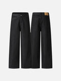 DAXUEN Wide-leg black denim jeans