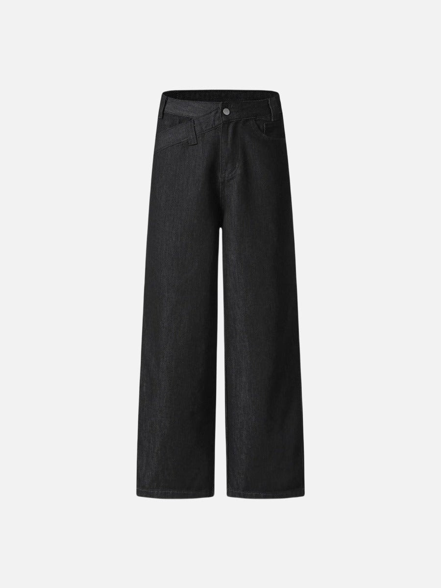 DAXUEN Wide-leg black denim jeans