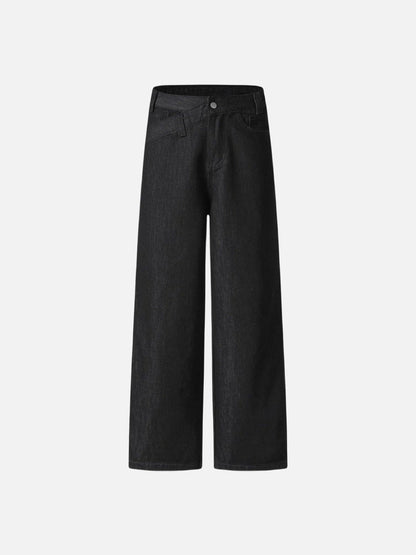 DAXUEN Wide-leg black denim jeans