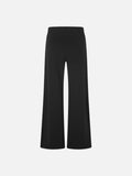 Wide-Leg Black Knit Sweatpants