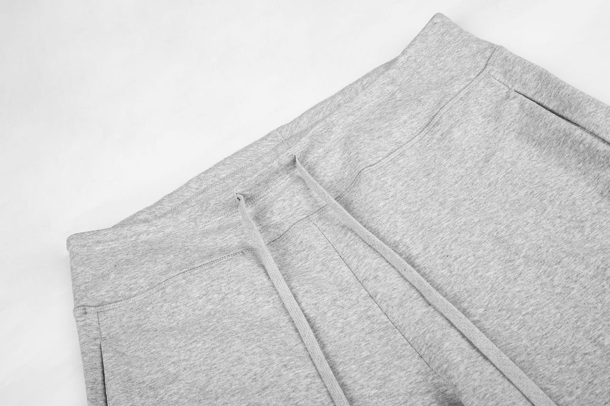 Wide-Leg Black Knit Sweatpants