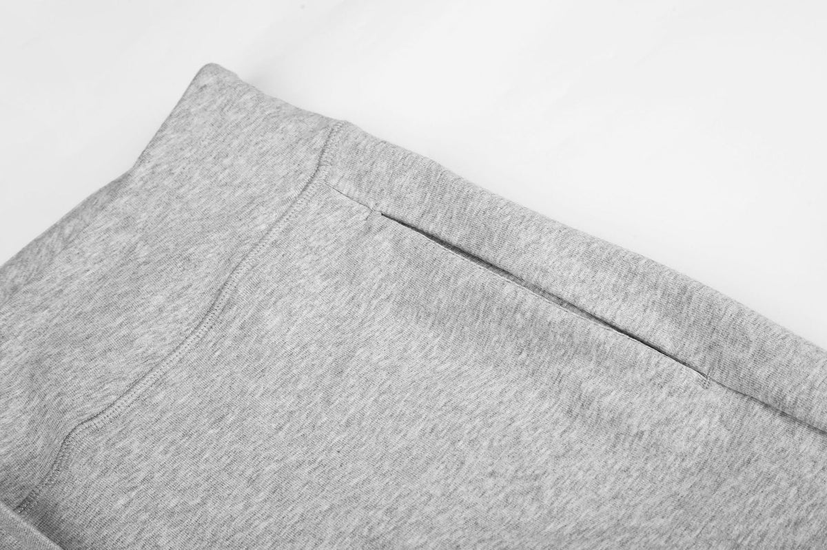Wide-Leg Black Knit Sweatpants