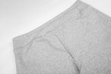 Wide-Leg Black Knit Sweatpants
