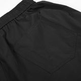 DAXUEN black wide-leg relaxed pants with drawstrings