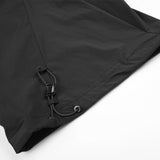 DAXUEN black wide-leg relaxed pants with drawstrings