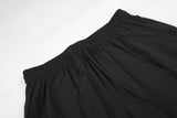 DAXUEN black wide-leg relaxed pants with drawstrings