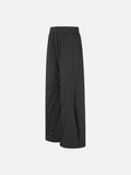DAXUEN black wide-leg relaxed pants with drawstrings