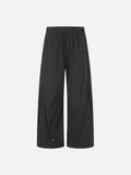 DAXUEN black wide-leg relaxed pants with drawstrings