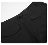 DAXUEN black wide-leg trousers with flap pockets