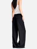 DAXUEN black wide-leg trousers with flap pockets