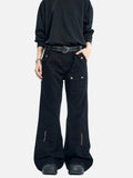DAXUEN black wide-leg workwear pants