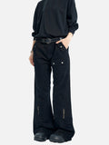 DAXUEN black wide-leg workwear pants
