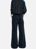 DAXUEN black wide-leg workwear pants