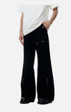 DAXUEN black wide-leg workwear pants