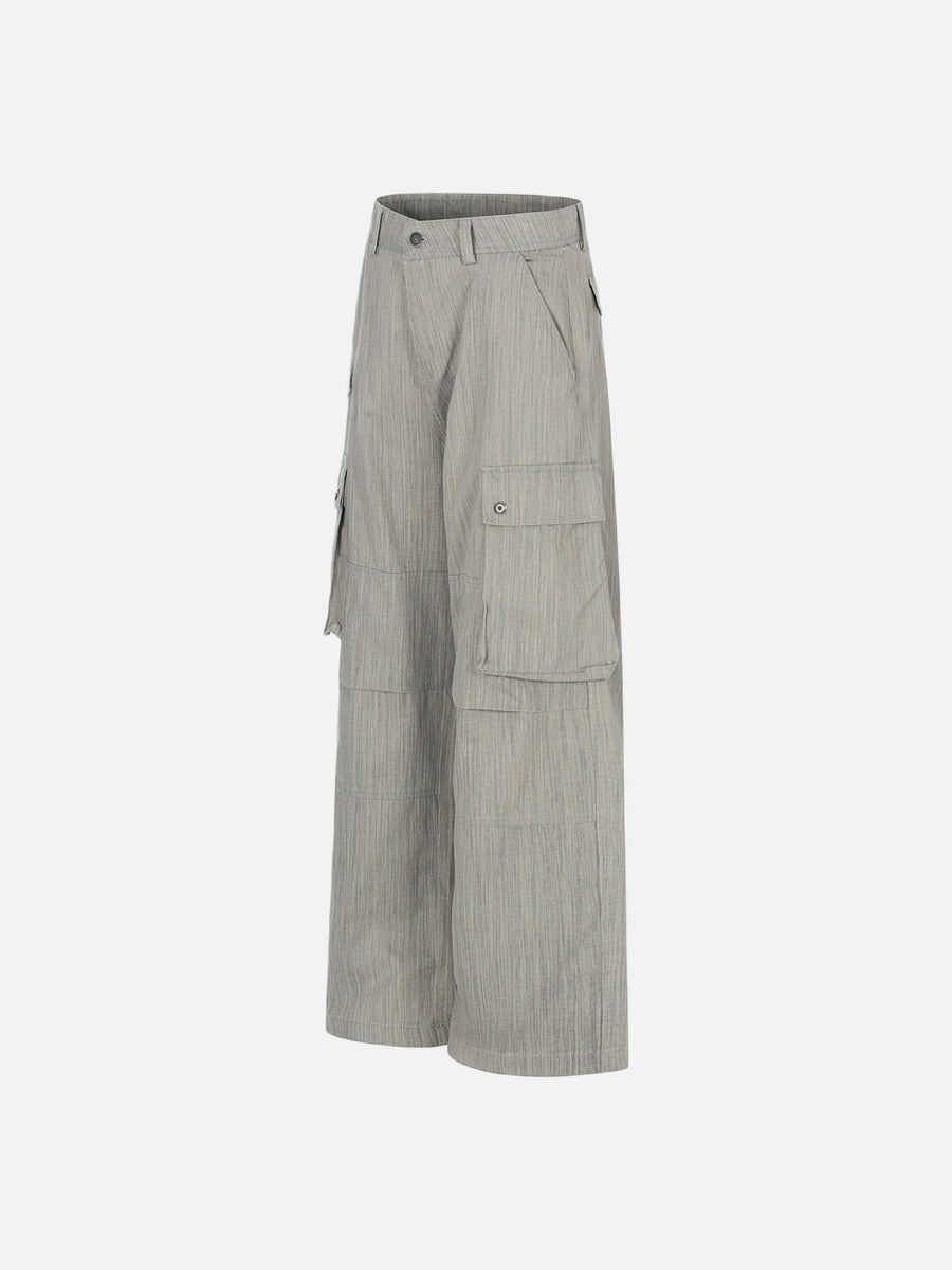DAXUEN Wide-leg cargo pants with multiple pockets