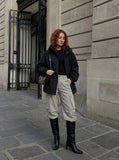 DAXUEN Wide-leg cargo pants with multiple pockets — model photo