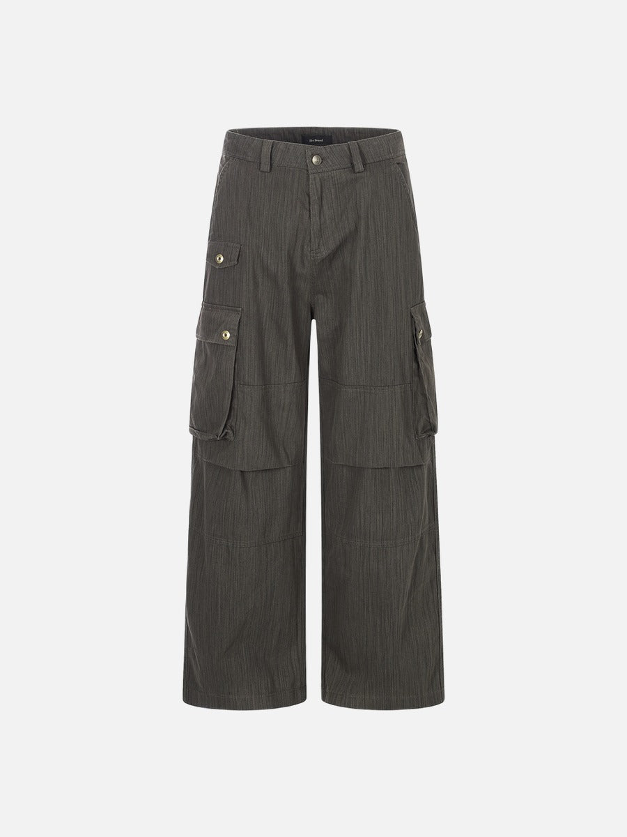 DAXUEN Wide-leg cargo pants with multiple pockets