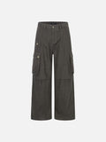 DAXUEN Wide-leg cargo pants with multiple pockets