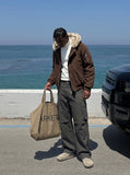 DAXUEN Wide-leg cargo pants with multiple pockets — model photo