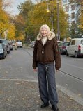 DAXUEN Wide-leg cargo pants with multiple pockets — model photo