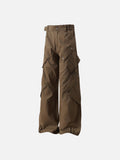 DAXUEN Wide-leg cargo pants with multiple pockets
