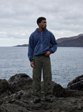 DAXUEN Wide-leg cargo pants with pockets and frayed seams — model photo