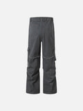 DAXUEN Wide-leg cargo pants with pockets and frayed seams