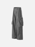 DAXUEN Wide-leg loose-fit cargo pants in dark grey and black