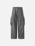 DAXUEN Wide-leg loose-fit cargo pants in dark grey and black