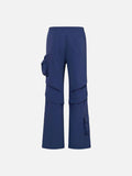 DAXUEN Unisex wide-leg cargo pants with utility pockets and embroidery