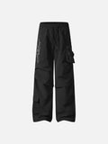 DAXUEN Unisex wide-leg cargo pants with utility pockets and embroidery