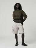 DAXUEN Loose-fitting wide-leg cargo shorts — model photo