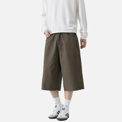 DAXUEN Wide-leg cropped pants for men