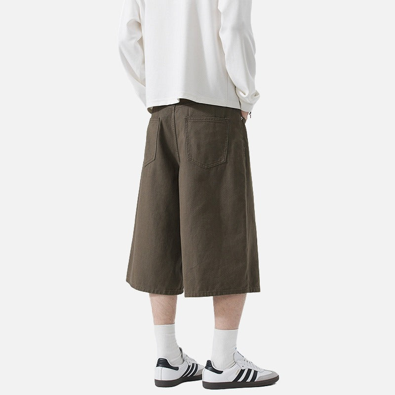 DAXUEN Wide-leg cropped pants for men