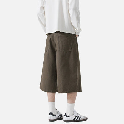 DAXUEN Wide-leg cropped pants for men