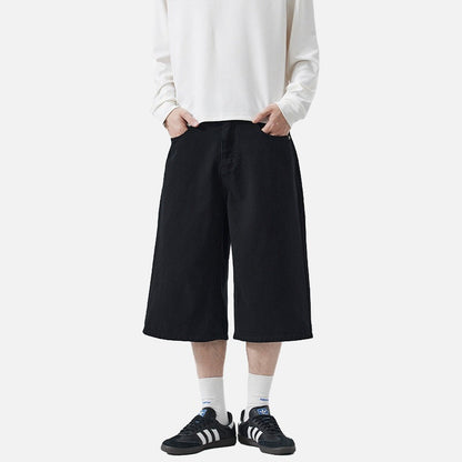 DAXUEN Wide-leg cropped pants for men