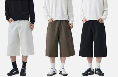 DAXUEN Wide-leg cropped pants for men