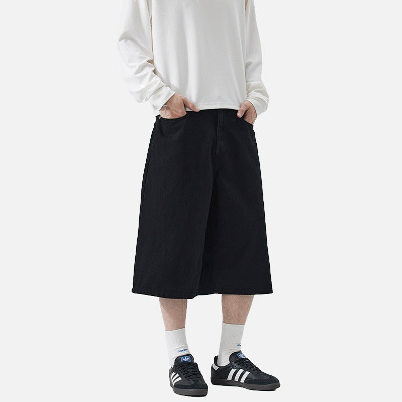 DAXUEN Wide-leg cropped pants for men