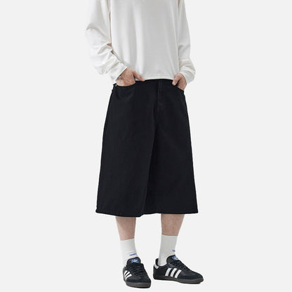 DAXUEN Wide-leg cropped pants for men