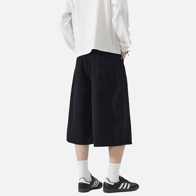 DAXUEN Wide-leg cropped pants for men