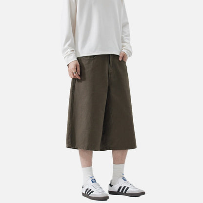 DAXUEN Wide-leg cropped pants for men