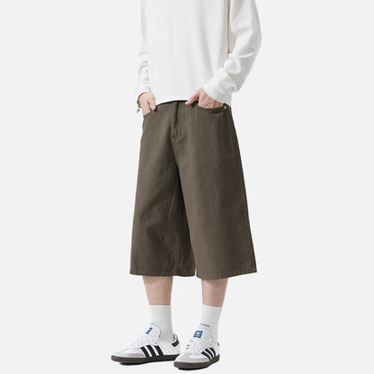 DAXUEN Wide-leg cropped pants for men