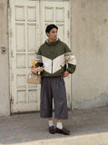 DAXUEN Wide-leg cropped trousers for men — model photo