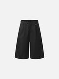 DAXUEN Men's wide-leg culotte shorts in solid colors
